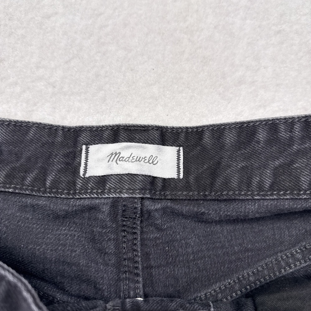 Madewell Darted Barrel Leg Jeans Womens Size 31 Black Denim Button Fly Wide Leg - Picture 4 of 9